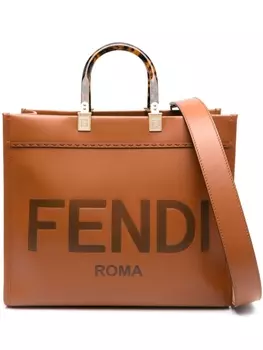 FENDI сумка-тоут Fendi Sunshine среднего размера, коричневый