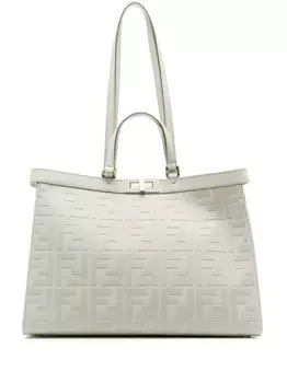 FENDI сумка-тоут X-Tote с монограммой, зеленый