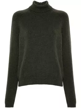 FENDI свитер с вышитым логотипом, зеленый