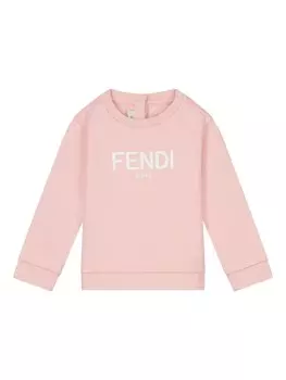 FENDI толстовка из джерси с логотипом, розовый