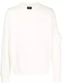 FENDI толстовка с длинными рукавами, нейтральный цвет