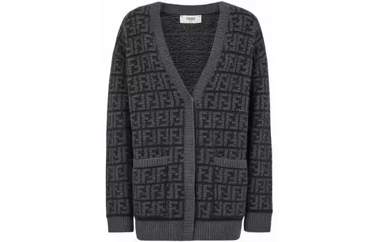 FENDI Трикотажный свитер FW22 женский серый
