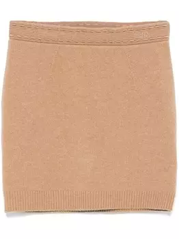 FENDI вязаная юбка мини, коричневый