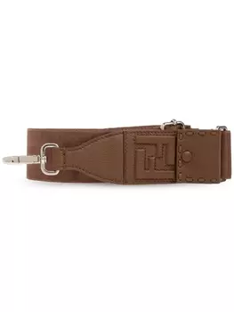 FENDI жаккардовый ремень для сумки с монограммой, коричневый