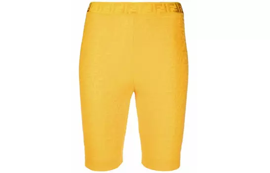 FENDI Женские повседневные шорты желтого цвета