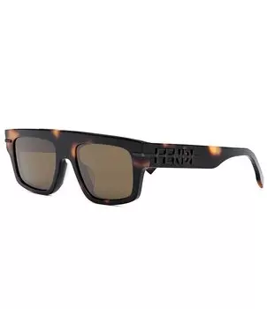 FENDI Женские солнцезащитные очки Fendigraphy 54 мм с геометрическим узором Гавана, коричневый