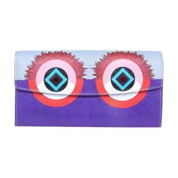 FENDI Женский кожаный кошелек, фиолетовый