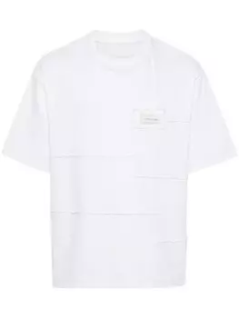 Feng Chen Wang футболка с нашивкой-логотипом, нейтральный цвет