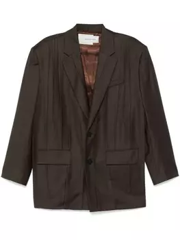 Feng Chen Wang пиджак со складками, коричневый