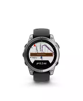 Fenix E, 47 мм, нержавеющая сталь/черные часы Garmin, черный