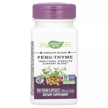 Фену-тимьян Nature's Way 900 мг, 100 веганских капсул