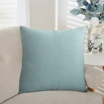 Фермерский домашний декор Квадратная декоративная подушка Наружная внутренняя наволочка (светло-синий) JeiibrZui