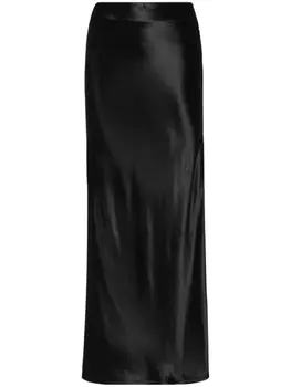 Ferragamo атласная юбка макси, черный
