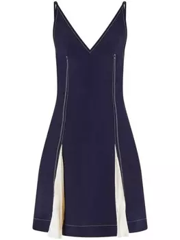Ferragamo атласное платье мини, синий