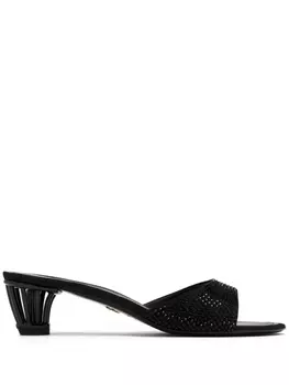 Ferragamo атласные мюли Ramilu 40, черный