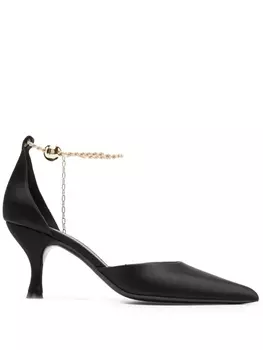 Ferragamo атласные туфли, черный