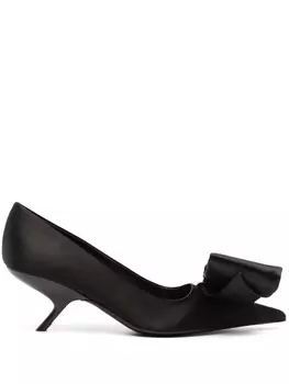 Ferragamo атласные туфли Erica 65, черный