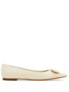 Ferragamo балетки с бантом, белый