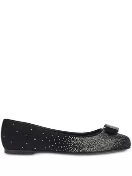 Ferragamo балетки Vara Bow, черный