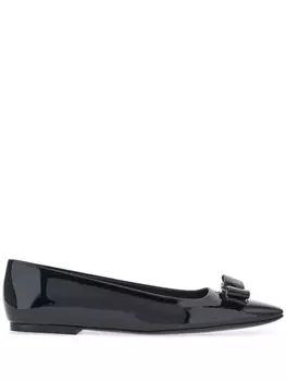 Ferragamo балетки Vara Bow, черный