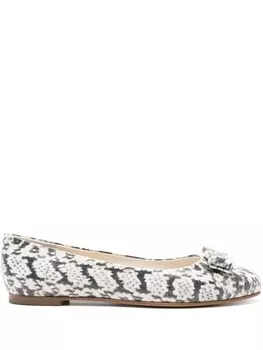 Ferragamo балетки Vara Bow, нейтральный цвет