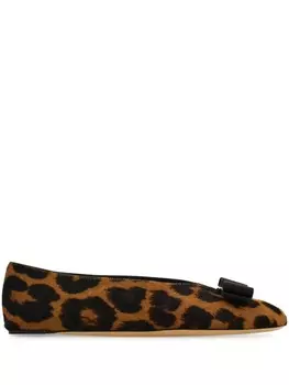 Ferragamo балетки Vara, коричневый