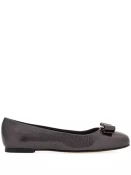 Ferragamo балетки Varina с бантом, черный