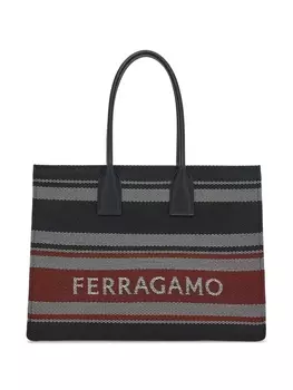 Ferragamo большая сумка-тоут Signature, черный