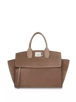 Ferragamo большая сумка-тоут Studio, нейтральный цвет