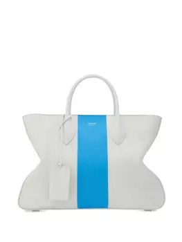 Ferragamo большая сумка-тоут в полоску, белый