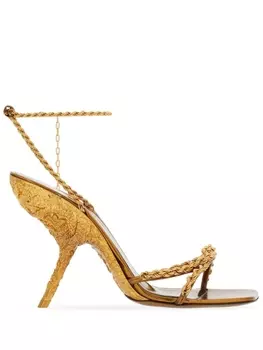 Ferragamo босоножки Bejeweled 105, золотистый