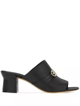 Ferragamo босоножки Double Gancini 55, черный