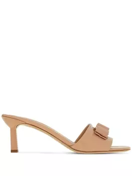 Ferragamo босоножки Vara Bow 55, нейтральный цвет