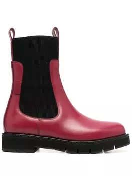Ferragamo ботинки челси в рубчик, красный