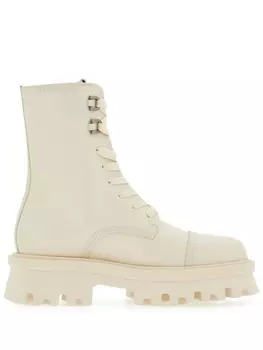 Ferragamo ботинки на шнуровке, белый