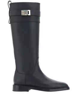 Ferragamo ботинки с пряжками, черный