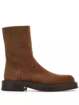 Ferragamo ботинки со вставками, коричневый