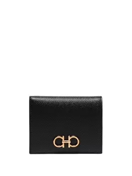 Ferragamo бумажник с декором Gancini, черный