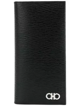 Ferragamo бумажник с декором Gancini, черный