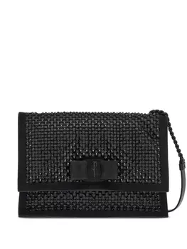 Ferragamo декорированная сумка Viva Bow, черный