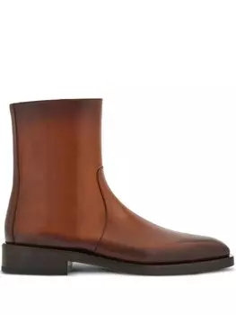 Ferragamo двухцветные ботинки, коричневый