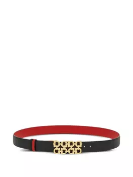 Ferragamo двусторонний ремень Gancini, черный