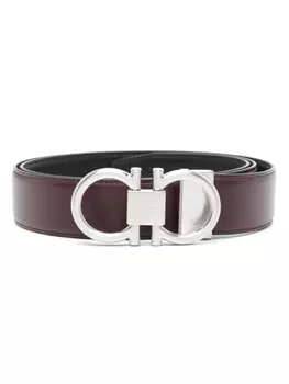 Ferragamo двусторонний ремень с пряжкой Gancini, фиолетовый