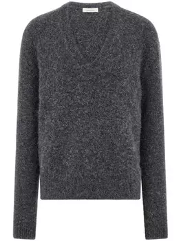 Ferragamo джемпер с V-образным вырезом, серый
