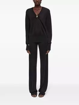 Ferragamo джемпер со сборками, черный