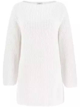 Ferragamo джемпер в рубчик, белый