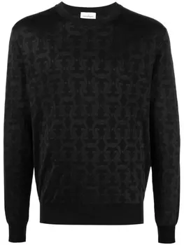 Ferragamo джемпер вязки интарсия, черный