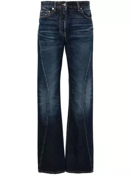 Ferragamo джинсы прямого кроя с усами, синий