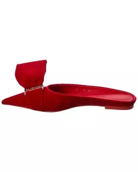 Ferragamo Emii T Бархатные балетки на плоской подошве Salvatore Ferragamo, красный