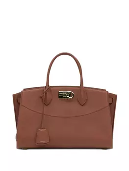 Ferragamo Ferragamo Studio кожаная сумка-тоут, коричневый